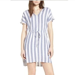 NWOT Rails Wren Seattle Stripe Linen Blend Mini Dress Size XSmall